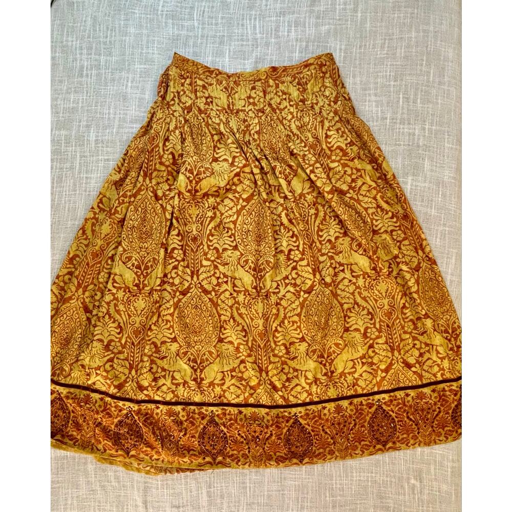 SOFT SURROUNDINGS Beaded Sultana Elephant Skirt Sz L